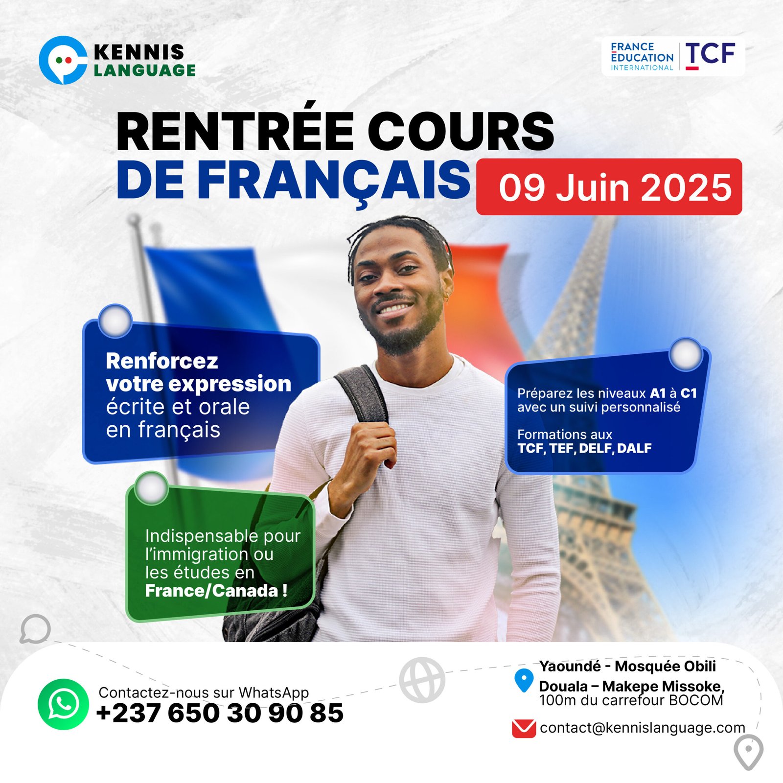 rentree cours de francais 2025 Kennis language Cameroun